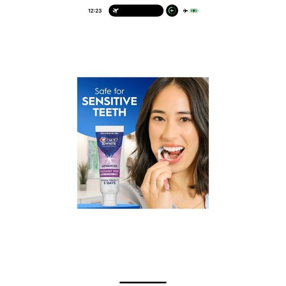 Crest 3D White Advanced Radiant Mint Toothpaste Lot of 4 Travel 2.4 oz Exp 2027 - Picture 7 of 8